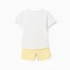 SET SS TSHIRT SHORTS, LIGHT YELLOW