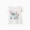 Cotton T-shirt with Stitch & Scrump print for girls, light beige