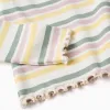 Long sleeve ribbed T-shirt with stripes for girls, multicolour