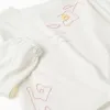 Long sleeve T-shirt with balloon sleeves and print for girls, white