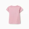 Cotton T-shirt with Minnie print for girls, pink