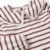 Long sleeve T-shirt with stripes for girls, white/pink/brown/blue