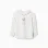 Long sleeve cotton T-shirt with flower vase print for girls, white