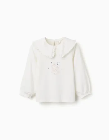Long sleeve t-shirt jersey, white