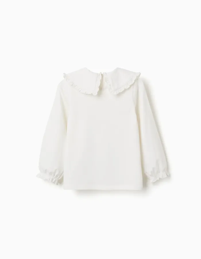 Long sleeve t-shirt jersey, white