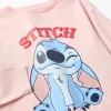 Long sleeve cotton T-shirt with Stitch print for girls, light pink