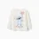 Long sleeve cotton T-shirt with Stitch is Cute print for girls, white