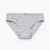 Pack of 5 Cotton Briefs Solid colours for Girls, White/Grey