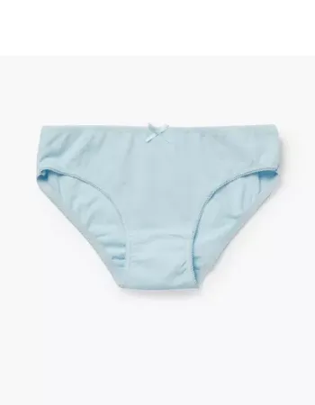 Pack of 5 Briefs for Girls 'Solid' White/blue