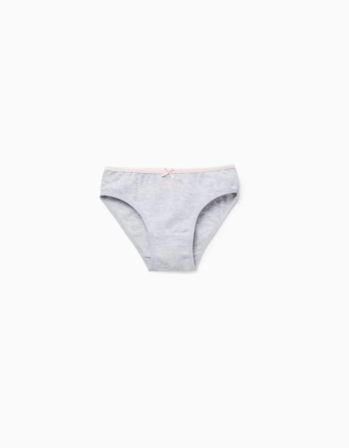 Pack of 5 Briefs for Girls 'Tweety', White/Pink/Grey