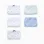 Pack of 5 Briefs for Girls 'Stripes & Hearts', White/Blue
