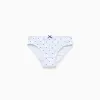 Pack of 5 Briefs for Girls 'Stripes & Hearts', White/Blue