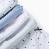 Pack of 5 Briefs for Girls 'Stripes & Hearts', White/Blue