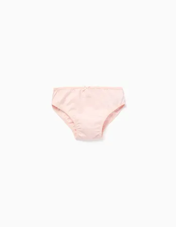 Pack of 7 Cotton Briefs 'Days of the Week' for Girls, White/Pink