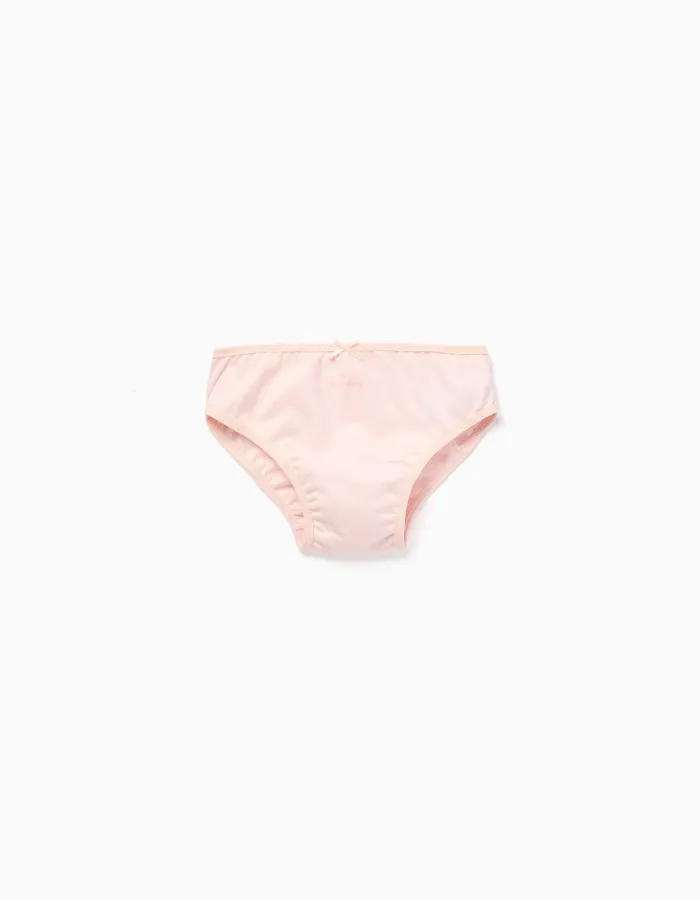 Pack of 7 Cotton Briefs 'Days of the Week' for Girls, White/Pink