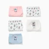 Pack of 5 cotton briefs with Stitch prints for girls, multicolour