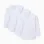 Pack of 3 long sleeve brushed cotton undershirts for girls, white
