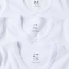 Pack of 3 long sleeve brushed cotton undershirts for girls, white