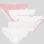 Pack of 5 Briefs for Girls 'Solid' Pink/White