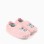 Plush slippers with Stitch embroidery for girls, light pink