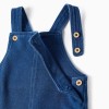 Denim dungarees with adjustable straps for newborns, blue