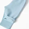 Brushed jogging set with embossed print for newborn boys, light blue