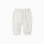 Brushed trousers with colourful pattern for newborns, white