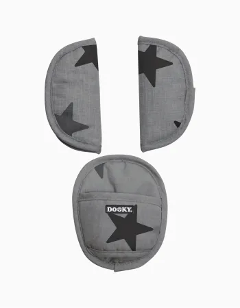 Universal Belt Pads Dooky Grey Stars