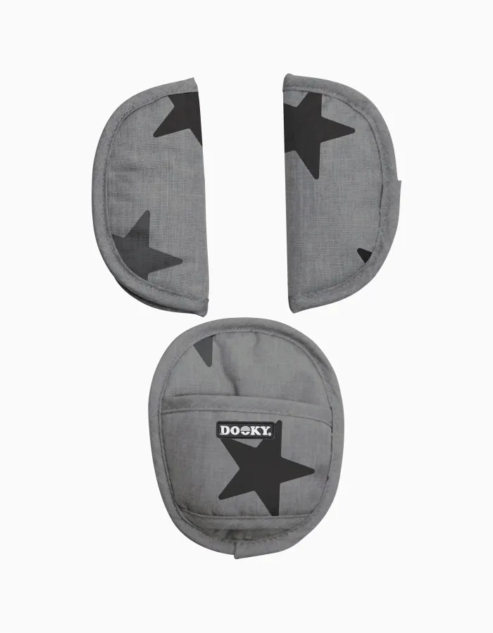 Universal Belt Pads Dooky Grey Stars