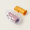 2 Toothbrushes with Case Nattou Pink/Yellow