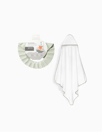 Hooded Bath Towel Interbaby Stars 100x100 cm, Beige