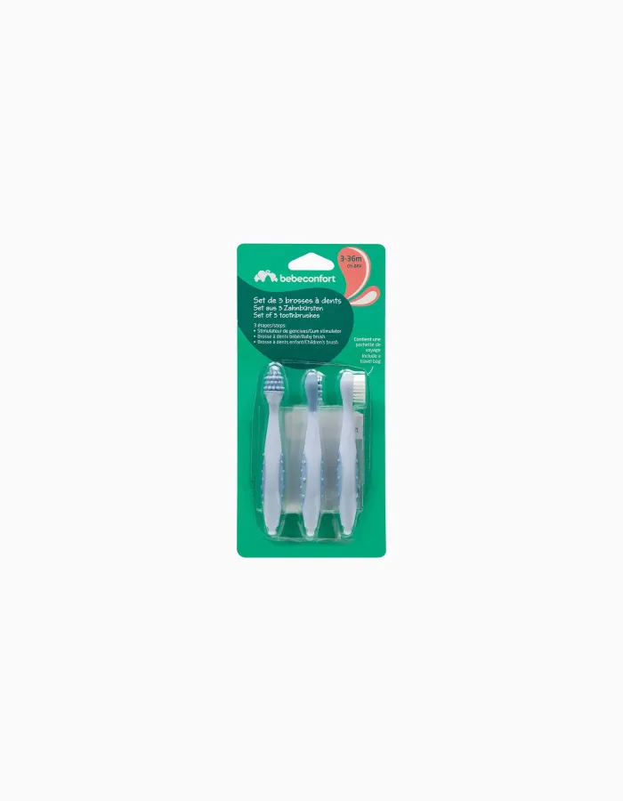 Set of 3 Toothbrushes for Baby Bebe Confort, 3M+