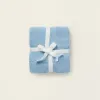 Knitted Blanket Plain 75X90Cm Zy Baby Blue