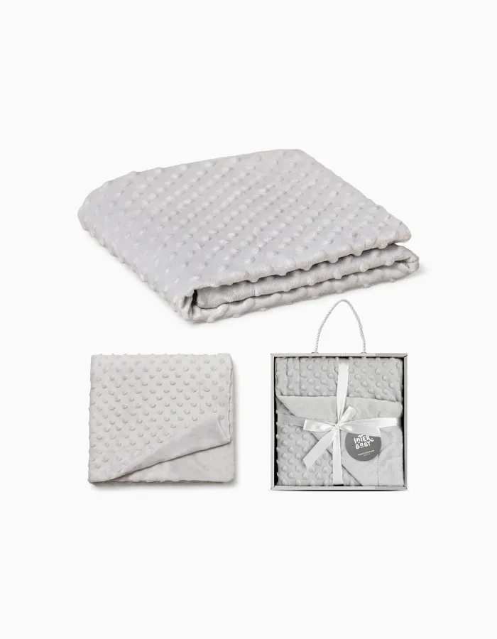 Extra Soft Bubble Blanket Interbaby 80x100 Cm, Grey