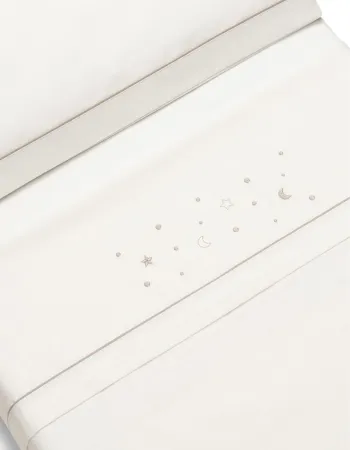 Bedding Set 3 Pcs Interbaby Cotton 85X55cm, Stars Beige