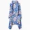 Poncho-Style Blanket with Hood Stitch 120x150 cm, Blue