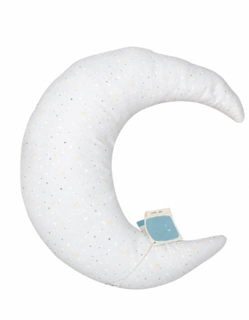 Reach for star, grey moon decor pillow