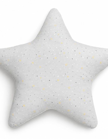 Reach for star, grey decor pillow