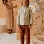 Beige Twill Blazer for Boys