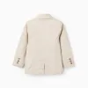 Beige Twill Blazer for Boys