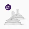 2 Silicone Teats Natural Response Medium Flow T4 Philips Avent 3M+