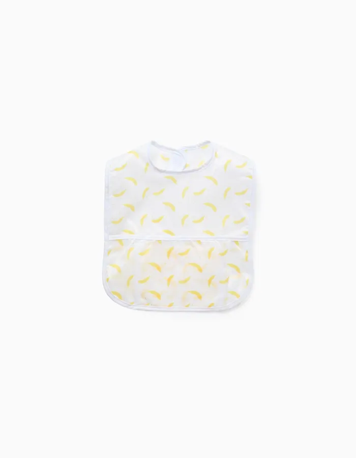 Travel waterproof Bib ZY Baby, White/Yellow