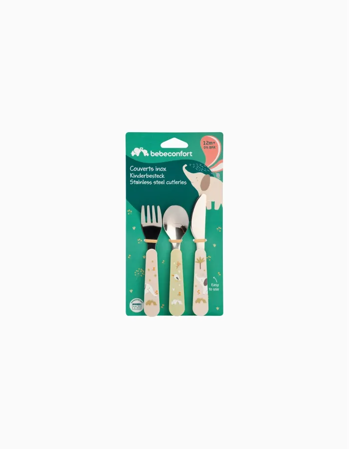 Learning Cutlery Set in Stainless Steel Bebe Confort 12M+