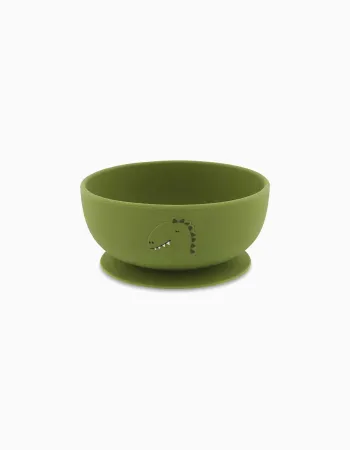Silicone Bowl with Suction Base Mr. Dino Trixie 4M+, Green