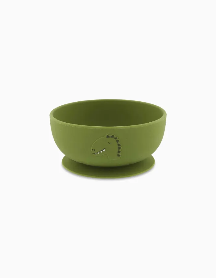 Silicone Bowl with Suction Base Mr. Dino Trixie 4M+, Green