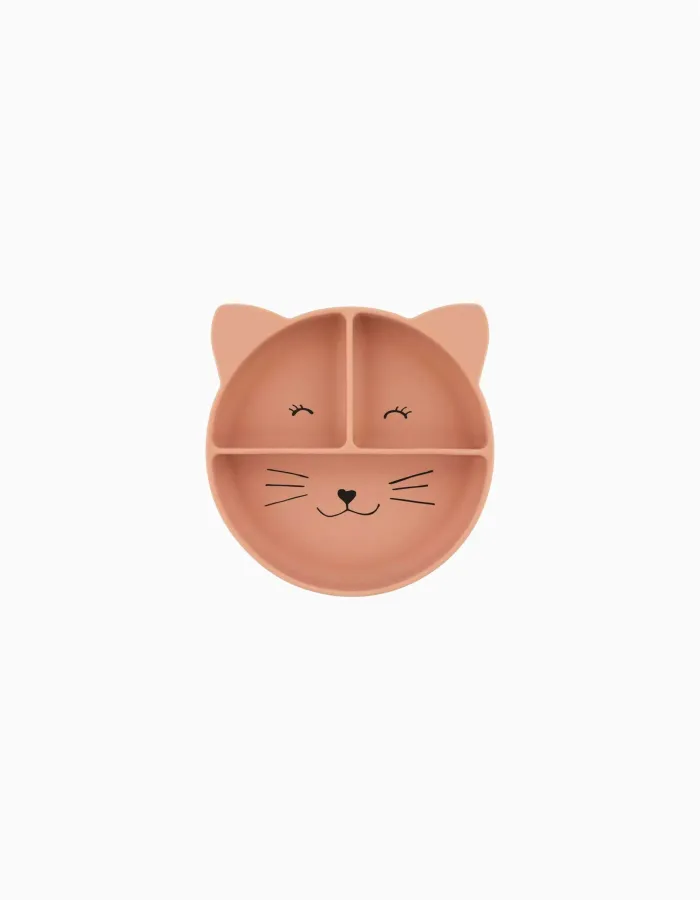 Silicone Divided Suction Plate Mrs. Cat Trixie 4M+, Pink
