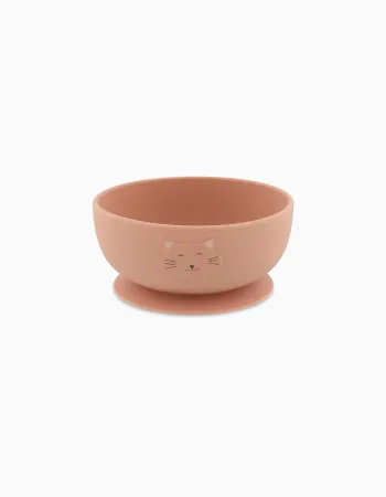 Silicone Bowl with Suction Base Mrs. Cat Trixie 4M+, Pink