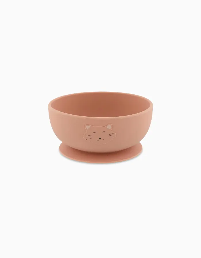 Silicone Bowl with Suction Base Mrs. Cat Trixie 4M+, Pink