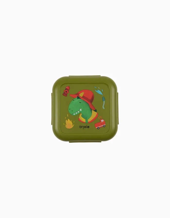Snack Box with Clip Mr. Dino Trixie, Green