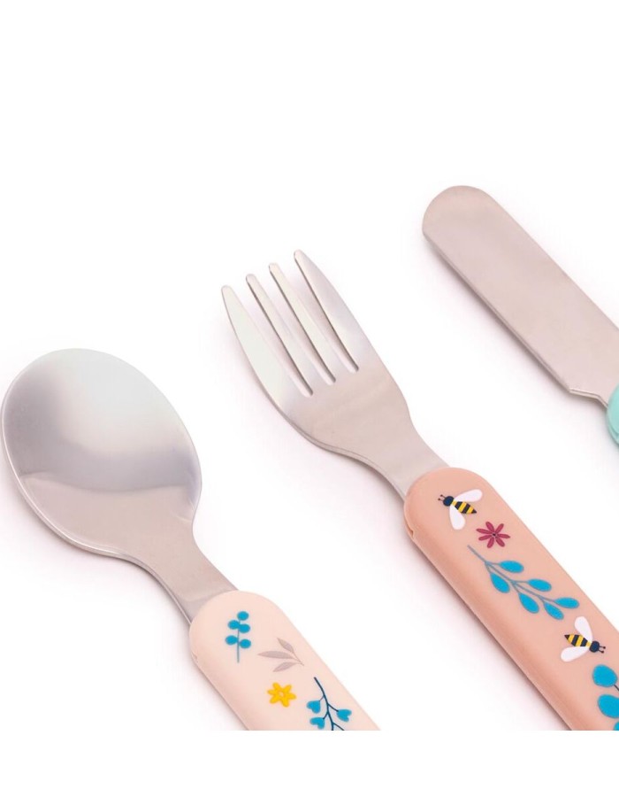 Set of 3 Stainless Steel Cutlery Dreamland Miniland 6M+